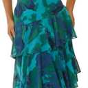 Women's Sexy Deep V Neck Maxi Dress Floral Backless Ruffles Hem Cocktail Party Long Dresses (Medium)