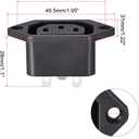 uxcell C13 Panel Mount Plug Adapter 250V AC 10A 3 Pins IEC Inlet Module Plug Power Connector Socket Straight Pack of 3