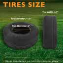 HQPASFY 2 Pack 13x5.00-6 Tubeless Lawn Mower Tires, Replacement 13x5.00-6 Zero Turn Smooth Turf Tires Garden Tractor Riding Lawn Mower Farm Equipment, 4Ply