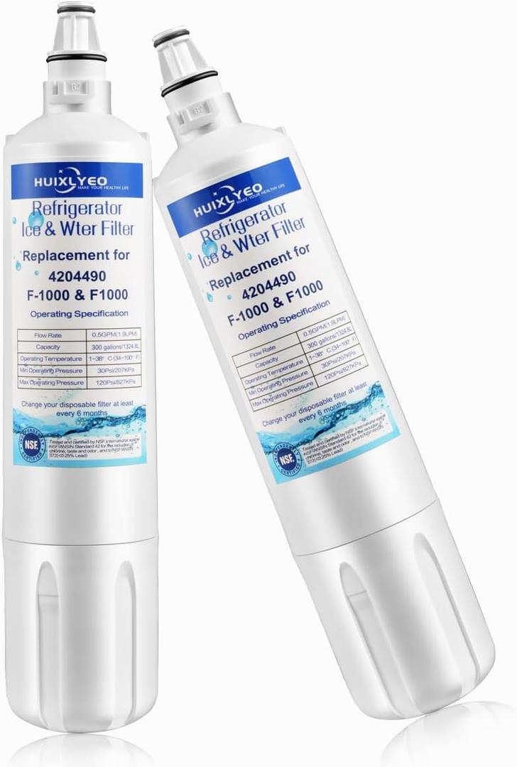 4204490 Water Filter Replacement for Sub-Zero 4204490, 4290510 Refrigerator Water Filter, 2Pcs