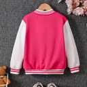 Girls Baseball Jacket kids Letterman Jackets Bomber Varsity Jacket for Girls Casual Outerwear 4-12 Years