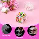 12 Pcs Clear Acrylic Box,Plastic Square Cube Boxes with Lids,Small Acrylic Storage Boxes Display Case Container for Candy Jewelry Tiny Items(Square,3 x 3 x 3)