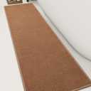 YIHOUSE Bathroom Rugs Mat 16x59, Non Slip Quick Dry Bath Mats for Bathroom Absorbent Ultra Thin Bath Rugs Machine Washable Fit Under Door for Sink, Cabinet, Laundry (Orange, 16"x59")