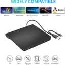 External DVD Drive,USB 3.0 and Type-C CD DVD Disc Reader Writer Burner Player,Slim and Portable CD DVD +/-RW Optical Drive for PC Laptop Desktop MacBook Mac Windows 7/8.1/10/11 Linux OS Apple