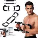 Twister Arm Trainer Equipment Adjustable Spring Workout Bar Fitness, Forearm Triceps Chest Enhanced Exercise Strengthener, Upper Body Strength Training Machine for Men (120-150lbs)