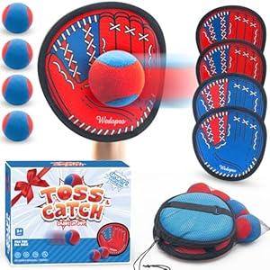 Toss and Catch Ball Game, Kids Toddler Baseball Glove & Catch Ball Toys, Outdoor Games for Family, Toys for Beach Yard Pool Outside, Birthday Easter Gift for Ages 3 4 5 6 7 8-12 Year Old Boys Girls