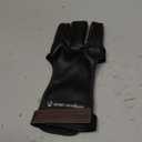 KESHES Archery Glove - Three Finger Tab with Durable Leather Finger Protector for Recurve & Longbow Bows - Comfortable Guard for Men, Women, & Youth - Ideal for Archery Hunting & Target Practice