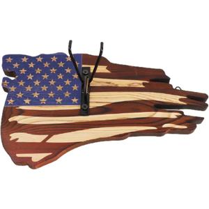European Mount Skull Hanger, USA Flag Decor Hooker Pedestal, Deer Antler Mounting Kit, Perfect Prey Display Rack for Hanging and Mounting Taxidermy Deer Antlers and Other Skulls (Hanger Kit-Small)
