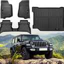 Custom Floor Mats & Cargo Trunk Liner for 2021-2025 2026 Jeep Wrangler JL 4XE Accessories All Weather TPE Rubber Protection Mat (for 2021-2026 Jeep Wrangler JL 4XE)
