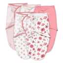 SwaddleMe Original Swaddle  Size Small/Medium, 0-3 Months, 5-Pack (Pretty Poppy )