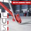 Manual Rebar Bender Tool, Apply to 5/8" Bar Reverse Head, Rebar Bending Tool Ideal for Flat Steel and Steel Metal Rods (red)