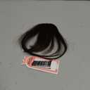 Natural Wispy Bangs Hair Clip, 100% Remy Human Wig, Soft Feathered Fringe with Temples for Instant Face-Framing, Easy Snap-On Hairpiece (Dark Brown)