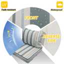 AAAAAcessories Outdoor Chair Cushions, 25.5 x 25.5 x 5 + 19 in, Set of 2
