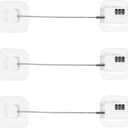 Refrigerator Lock, Heavy Duty Fridge Lock, Combination Lock for Refrigerator Cabinets, Drawers, Safety, Easy Install No Keys Needed (White-3Pack)