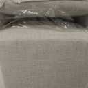 Upholstered Dining Chairs Set of 1 with Casters, Wingback Modern Side Armless Deskchair with Rollers for Dining room Bedroom Livingroom Reading Room, Linen Fabric