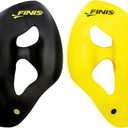 FINIS Iso Swim Training Paddles - Stroke Technique Trainer - Isolates Muscle Groups - Strapless - Black/Gold (Small)