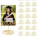 Leinuosen 30 Pcs 2026 Graduation Gold Photo Holders - 2 Inch Mini Wire Table Number Stands, Class of 2026 Picture Clips for Centerpieces, Place Cards & Grad Party Supplies
