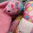 2 in 1 Baby Tummy Time Mat & Support Seated Pillow Infant Newborn Toys 0 1 2 3 4 5 6 Months Pink Caterpillar Sensory Developmental Playmat 0-6 3-6 12 Month Babies Mirror Shower Gifts for Girls Boys