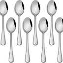 Small Teaspoon,5.5 Inches Stainless Steel Tea Spoons Set Of 8,Espresso Spoon, Durable Dishwasher Safe Small Coffee Spoons, Mini Demitasse Spoon For Dessert (Silver)