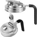 Mason Jar Flip Lids, Stainless Steel Wide Mouth Airtight Canning Lids with Handle and Non-Slip Design, Easy-to-Use Sealed Lids for Mason Jars