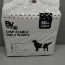 BV Dog Diapers Male Large (Waist 21-26in) Super Absorbent - 50 Count Disposable - Doggie Diapers with Wetness Indicator - Adjustable Male Dog Wraps - Ideal for Incontinence/Training