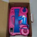 IDAODAN Electric Balloon Pump, Portable Electric Balloon Blower Machine Balloon Air Pump Dual Nozzle Rose Red 110V 600W Balloon Inflator for Party Decorations