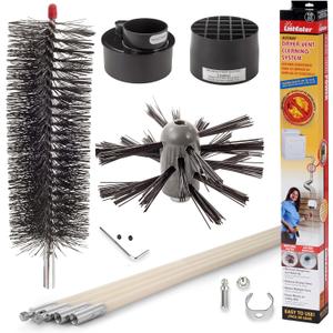 Dryer Vent Duct Cleaning Kit - Gardus RLE202 LintEater Rotary Dryer Vent Cleaner Kit, Removes Lint, Dryer Vent Cleaning System Extends Up to 12 with 4 Flexible 3' Rods, Air Duct Cleaning Tools