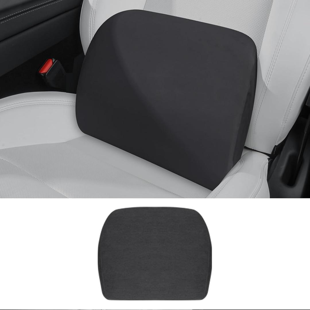 Memory Foam Lumbar Support Pillow for Tesla Model 3 Model Y Model S/X Cybertruck Model 3 Hidden Model Y Juniper Accessories - Mid/Lower Back Support Cushion for Car Seat (Black)