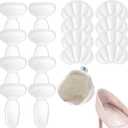 2 x Geyoga 8 Pairs Adhesive Heel Cushion Pads for Too Loose Big Boots Cuttable Reusable Back of Heel Shoe Pads Grips Inserts for Women Men Anti Blister Shoe Guards Liners for Improving Fit (Clear)