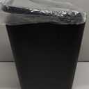 TIPGO Bathroom Trash Can with Lid, 4 Gallon / 15 Liter Small Garbage Can, Press Top Bin, Plastic Wastebasket with Pop-Up Lid for Bedroom, Living Room, Office (Black)