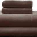 Pointehaven Heavy Weight 100-Percent Cotton Flannel 1 pc, Queen Sheet Set, Chocolate