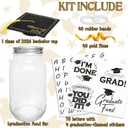Graduation Gifts 2026 - Personalized Name Graduation Mason Jar - Filled with Money & Class of 2026 Cap Kit - Centerpieces Congrats Decorations Party Supplies for Him Her Women Men College High School