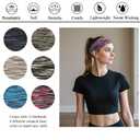 2 x Headbands For Women 12 Pack Headband Yoga Elastic Head Bands Women's Hair Band Workout Soft Sweat Hairbands Accessories