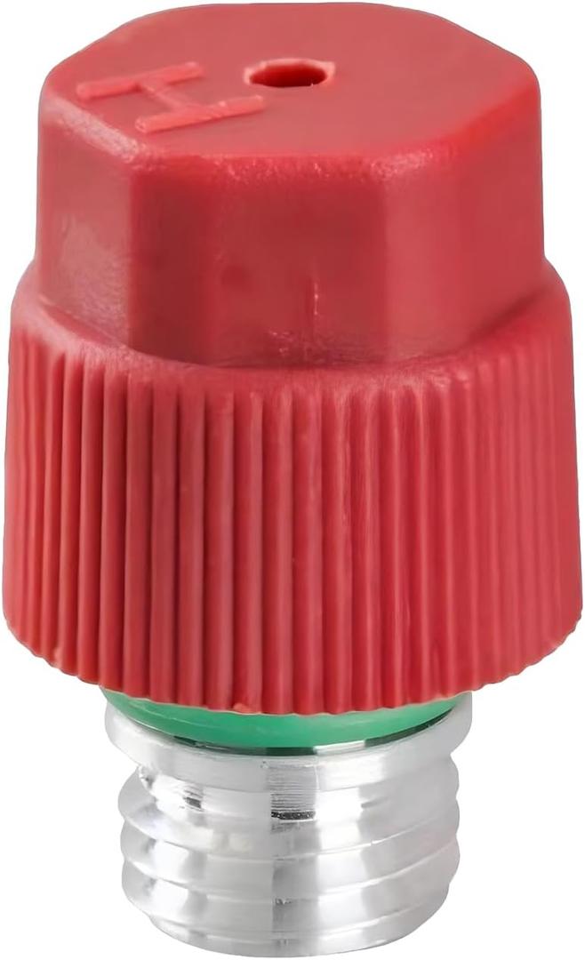 High Pressure AC Valve, Air Conditioning Service Port, Anti-Rust Air Conditioning Service Valve, Compatible with VW Polo Bora Jetta (Red)