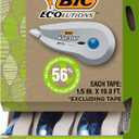 BIC Ecolutions Wite-Out Brand Correction Tape, 19.8 Feet, 10-Count Pack, Correction Tape Made from 56% Recycled Plastic Excluding Tape