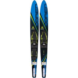 O'Brien Celebrity 68" Combo Waterskis  Versatile Water Skis for All Skill Levels with Adjustable X-7 Bindings & Durable Construction (Blue)