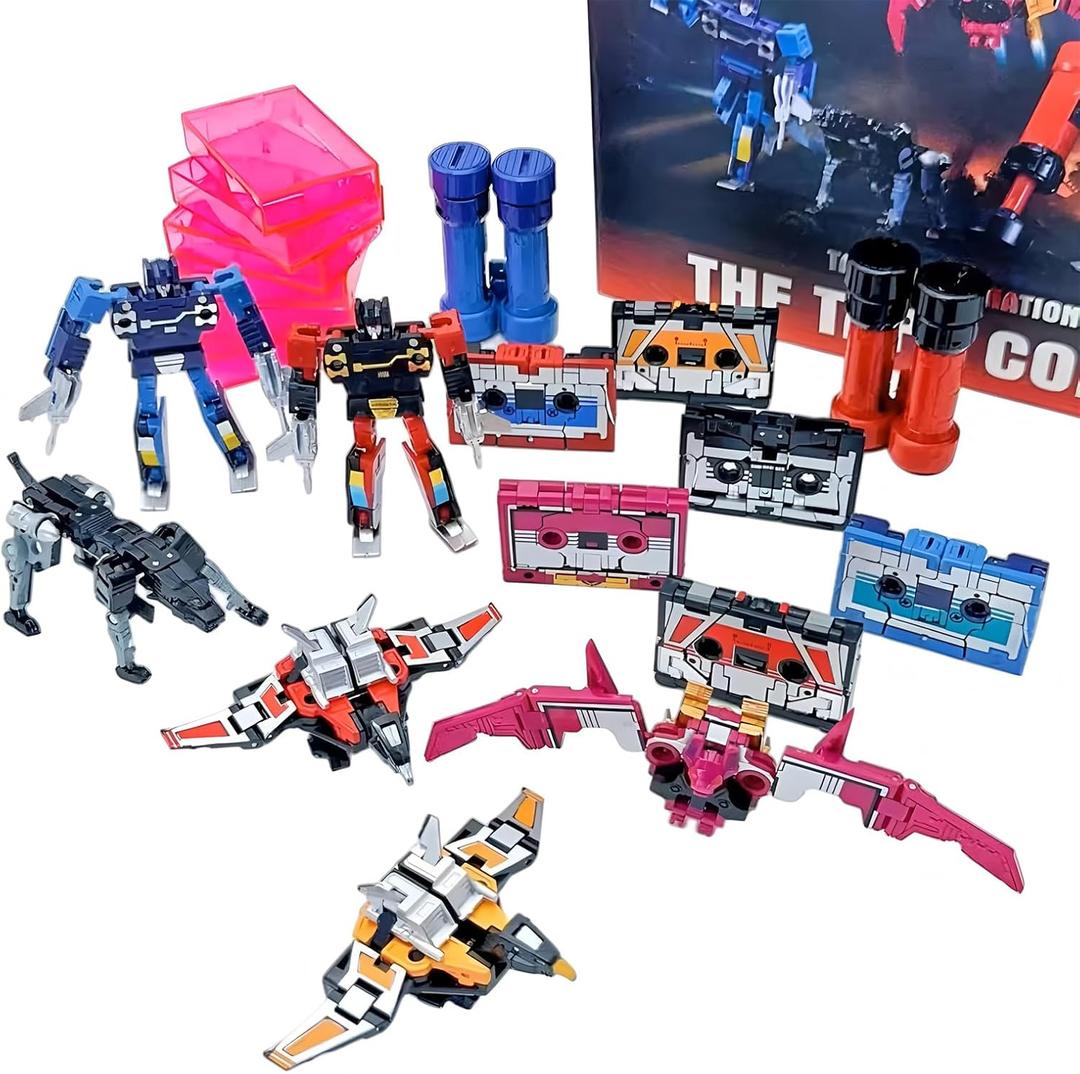 Deformation Toy Tape Corps Set Action Figure Bird Bat Dog Transformable Robot Model for Adults Kids