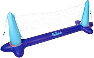 Poolcandy Inflatable Floating Giant Volleyball Game Set Perfect for The Pool or The Backyard