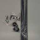 Curtain Rods for windows 32-48 inch, 5/8 inch Decorative Curtain Rod Set, Matte Black Splicing Heavy Duty Metal Curtain Rod with Brackets