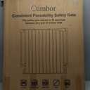 Cumbor 34" Extra Tall No Bottom Bar Baby Gate for Stairs, Wall Mounted Dog Gate Indoor for Larger Pets, Expandable 29.2-43" Safety Gate for Doorways, Wide Walk Thru Door for Easy Access (Black)