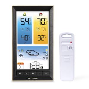 AcuRite Home Weather Station with Vertical Full-Color Display, Wireless Outdoor Thermometer for Indoor/Outdoor Temperature and Humidity