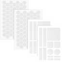 4pcs Phone Grip Tape, Diamond Texture Non-Slip Cell Phone Grip Stickers with Hexagon Round Square Shape Adhesive Decal Tape Stickers for Camera Cup Laptop (Transparent)