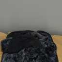 Amlie Home Faux Fur Throw Blanket for Couch, Ultra Soft Fuzzy Plush Bubble Throw for Sofa, Living Room & Home Decor, 50"x60", Tie-dye Black