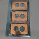Henne Bery Rope Edge Decorative Wall Plate Switch Plate Outlet Cover (Single Duplex, 3 Pack, Antique Copper)