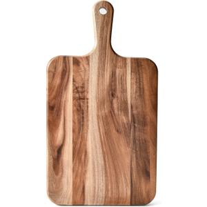 Acacia Wood Cutting Board - Wooden Kitchen Cutting Board for Meat, Cheese, Bread,Vegetables &Fruits- Charcuterie Board Cheese Serving Board with Handle,16" x 8.6