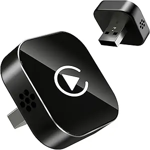 3 in 1 Screen Mirroring Wireless CarPlay Adapte, 2026 Upgraded Wired to Wireless for Apple CarPlay & Android Auto & AirPlay, Mini USB Design Car Play Adapter with TypeC Extension, Plug and Play