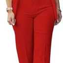 HuiSiFang Womens Fall Fashion 2 Piece Blazer Sets Open Front Blazers and Slim Fit Pants Suits Set, XL