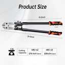 24 Inch Bolt Cutter Heavy Duty Forged T8 Steel Blade Wire Cutters for Chain/Metal/Screw/Rivet/Medium Padlock/Fence with Rubber Grip Handle