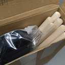 Lallisa Toilet Plungers with 18 Inch Long Wooden Handle Force Suction Cup Rubber Plunger for Bathroom Heavy-Duty Strong Sink to Fix Clogged Toilets Drains Sinks(Black,6 Pcs)