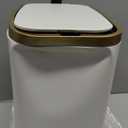 CEROELDA Small Bathroom Trash Can with Lid Soft Close-5L/1.3 Gal Stainless Steel Garbage Can-Step Pedal Wastebasket Slim Trash Bin for Office, Bedroom, Toilet, Live Room-White